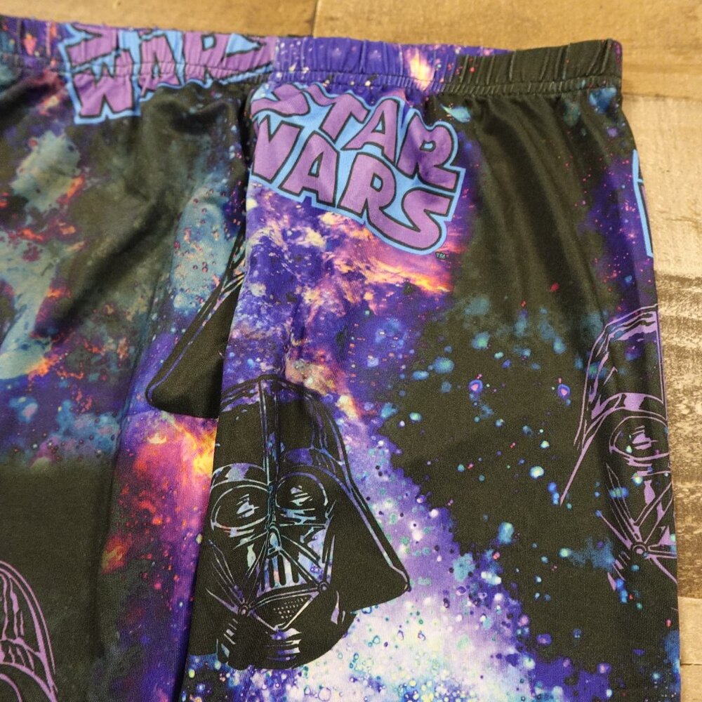 Star Wars astral pajama leggings Darth Vader women's medium black purple Disney - Picture 3 of 11